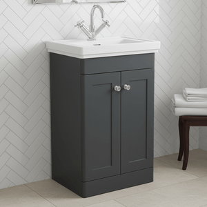 Traditional 500mm Floor Standing Bathroom Vanity Soft Black
