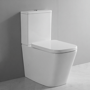 Ekora Rimless Close Coupled Flush-to-Wall Square Toilet
