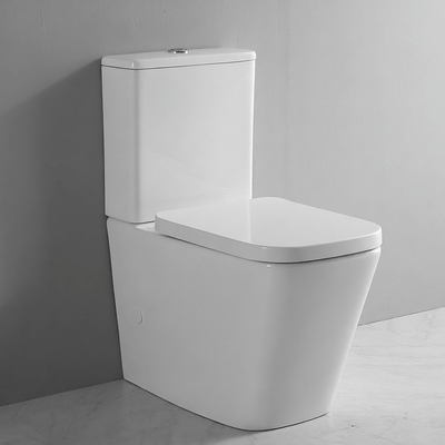 Ekora Rimless Close Coupled Flush-to-Wall Square Toilet