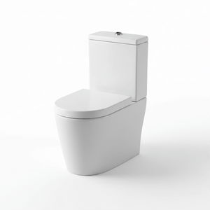 Ekora Rimless Close Coupled Flush-to-Wall Round Toilet