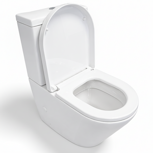 Ekora Rimless Close Coupled Flush-to-Wall Round Toilet