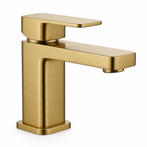 Brushed Brass Mono Basin Mixer Tap With Waste