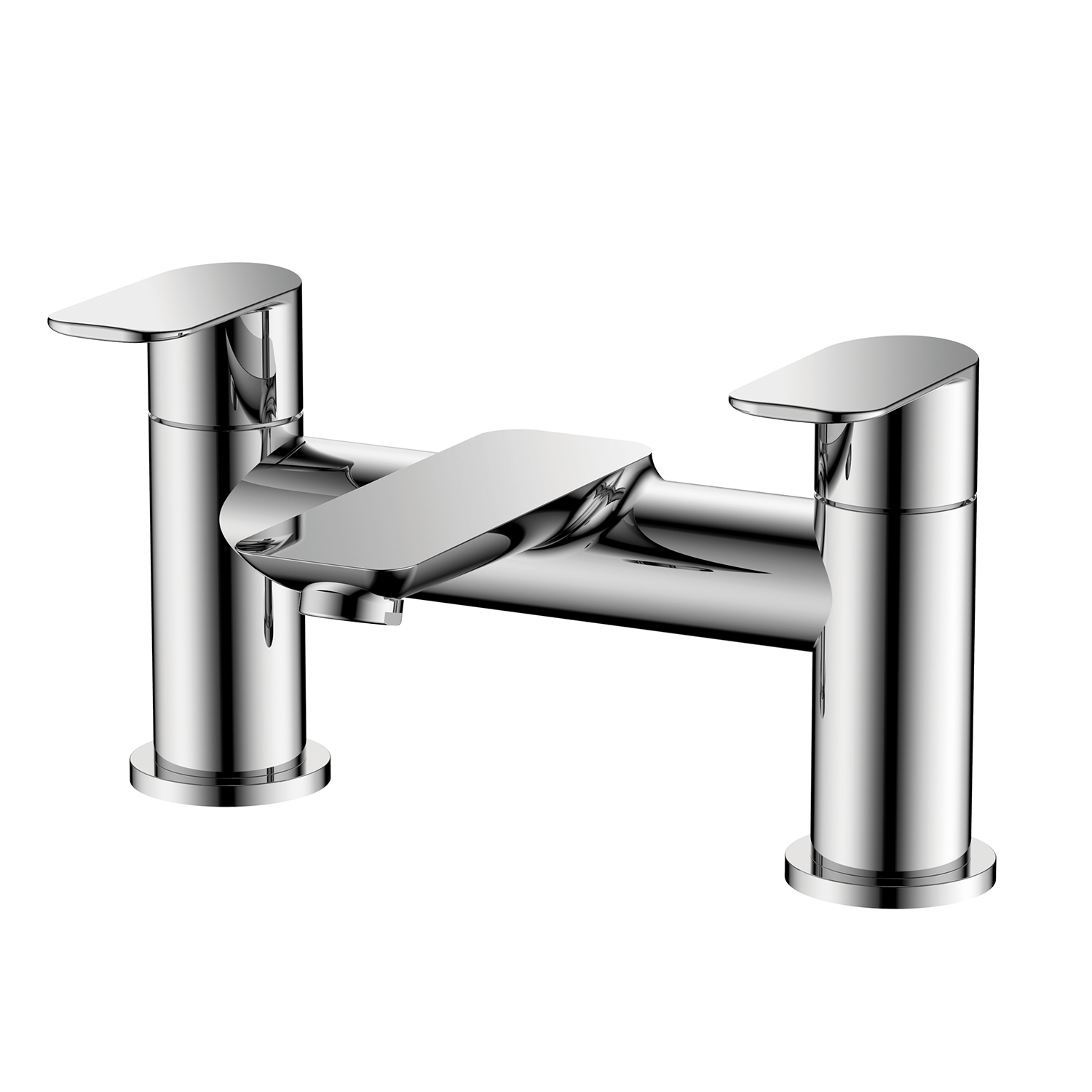 Zen Deck Mounted Bath Filler Polished Chrome