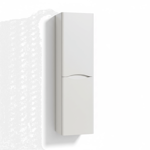 Wall Hung Tall Bathroom Storage Cabinet – 1400 x 350mm Cashmere