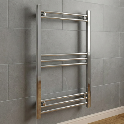 Straight Headed Towel Rail 500 x 800mm Chrome