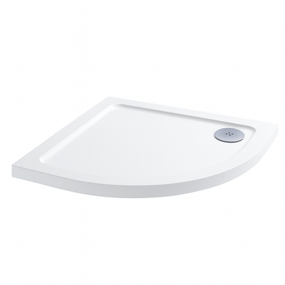 Quadrant Enclosure Shower Tray 900x900mm Stone Resin White 30 mm