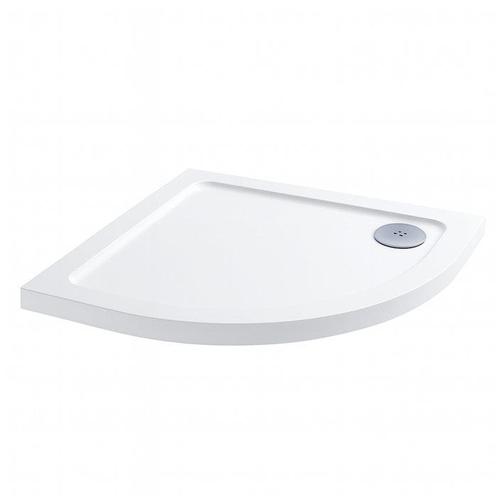 Quadrant Enclosure Shower Tray 800 -800mm Stone Resin White 30 mm
