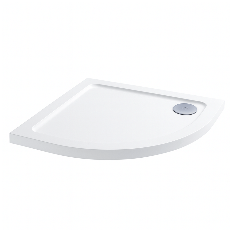 Quadrant Enclosure Shower Tray 800 -800mm Stone Resin White 30 mm