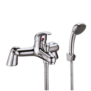 Single Leaver Bath Shower Mixer Tap with Handset Chrome