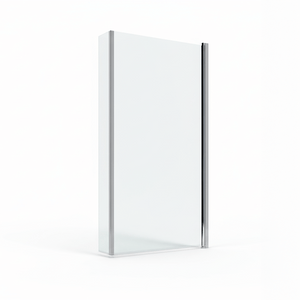 L-Shape Hinged Shower Bath Screen – Chrome