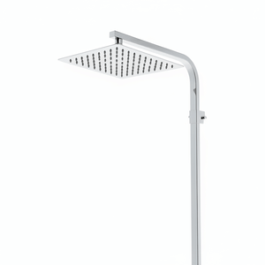 Thermostatic Exposed Shower Mixer Square Design, Polished Chrome