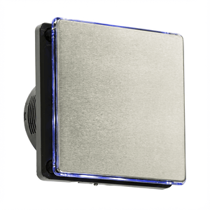 100mm / 4" LED Backlit Extractor Fan with Timer Black Stainless Steel