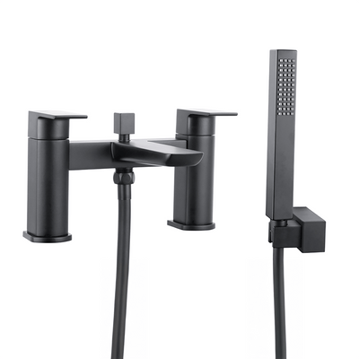 Matt Black Bath Shower Mixer Tap with Handset