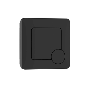 Dual Flush  Square Push Button Flush Plate - Matt Black