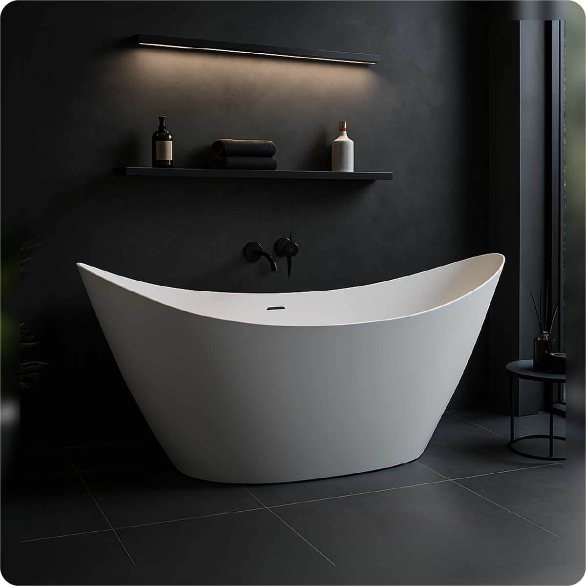 Double Ended Free Standing Slipper Bath  1500 x 770 x 720