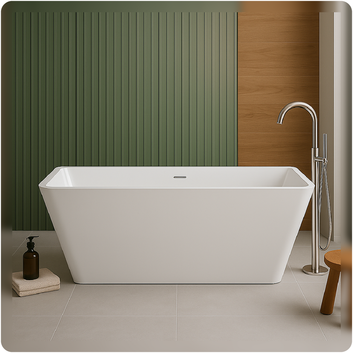 Free Standing Bath Rectangle 1500 x 750 x 550