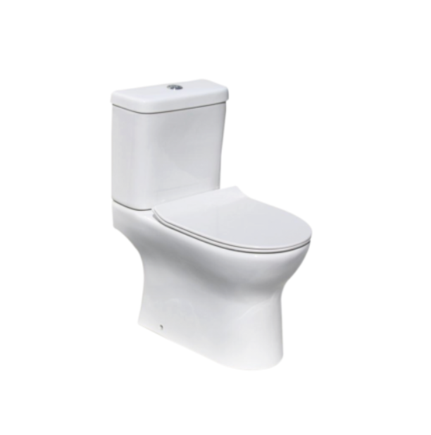 White toilet on a white background