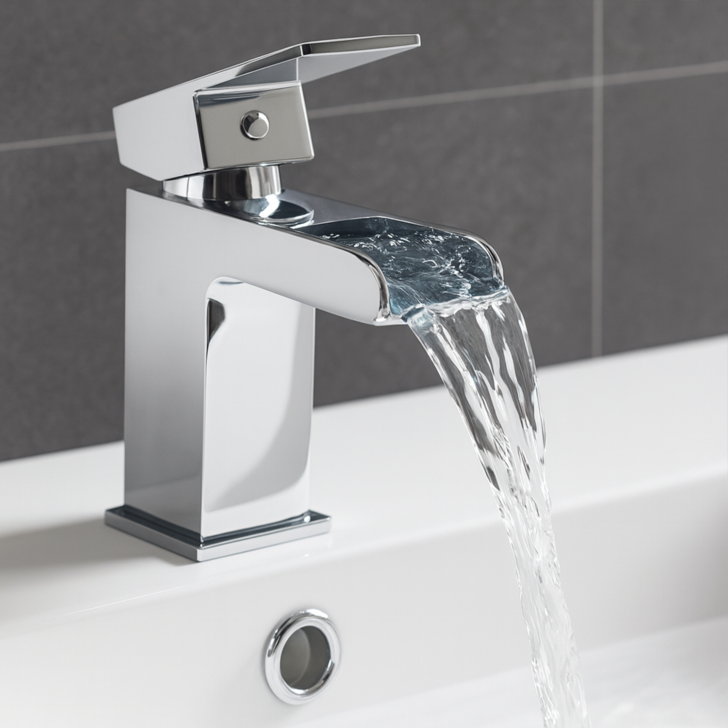Victoria Chrome Waterfall  Mono Basin Mixer Tap