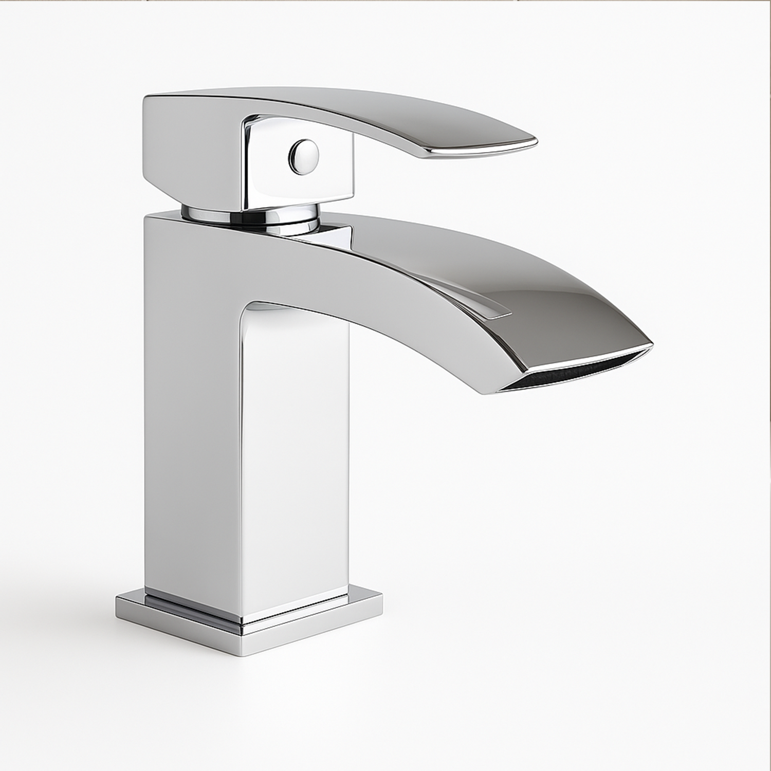 Decent Chrome Mono Basin Mixer Tap With Push Waste