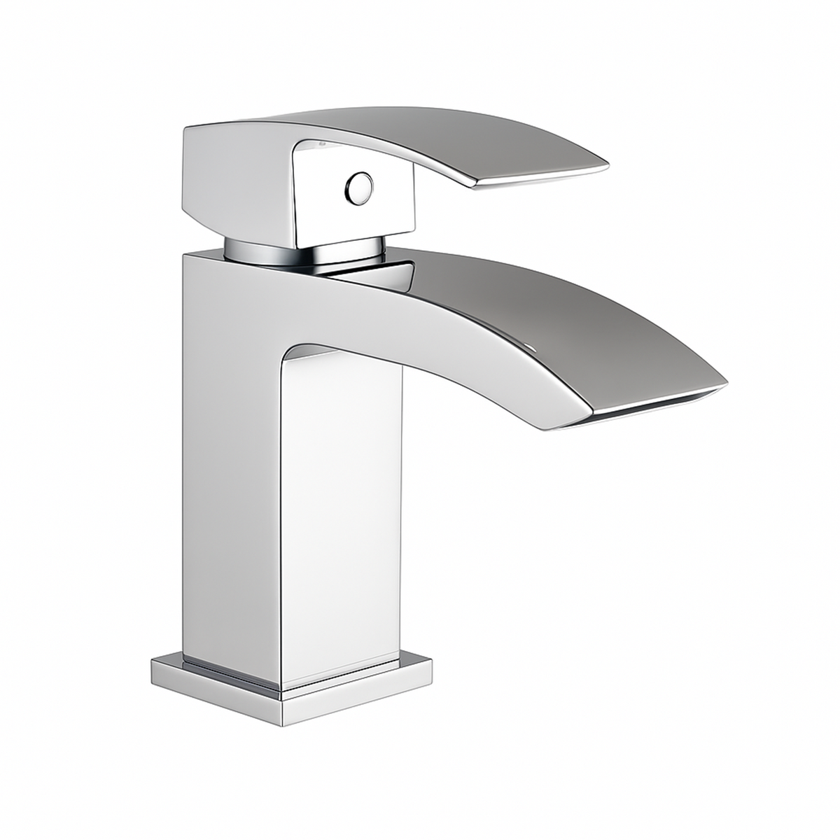Decent Chrome Mono Basin Mixer Tap With Push Waste