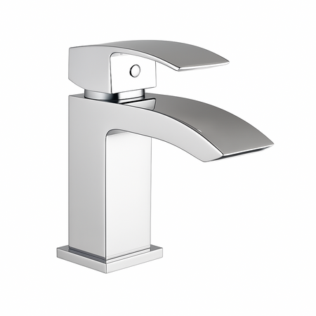 Decent Chrome Mono Basin Mixer Tap With Push Waste