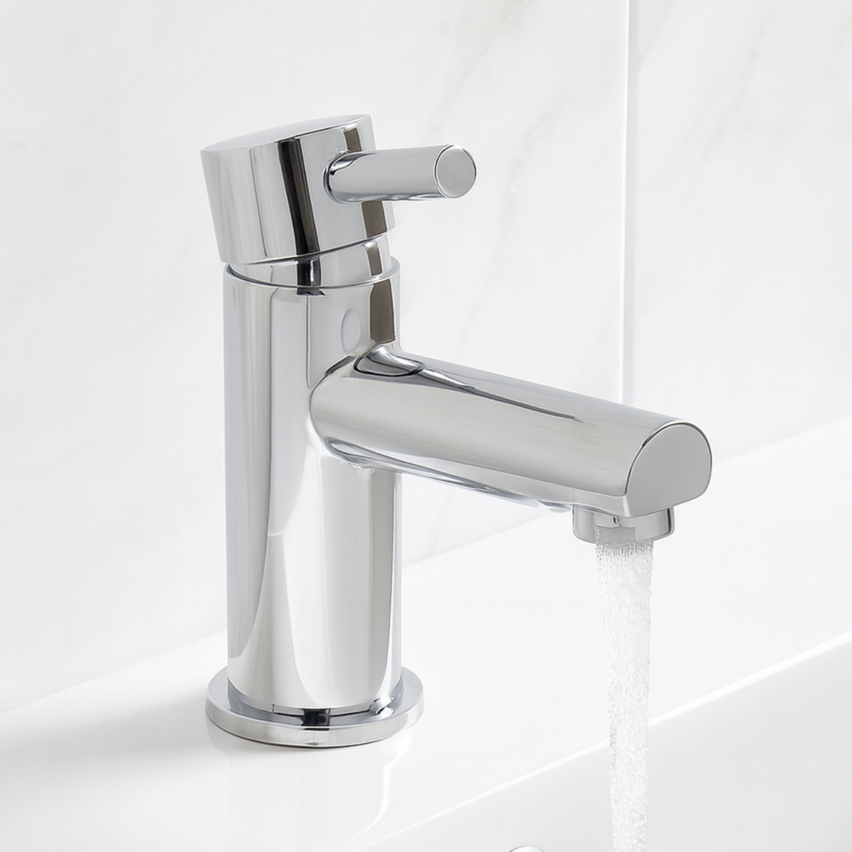Premier Chrome Mono Basin Mixer Tap With Push Waste