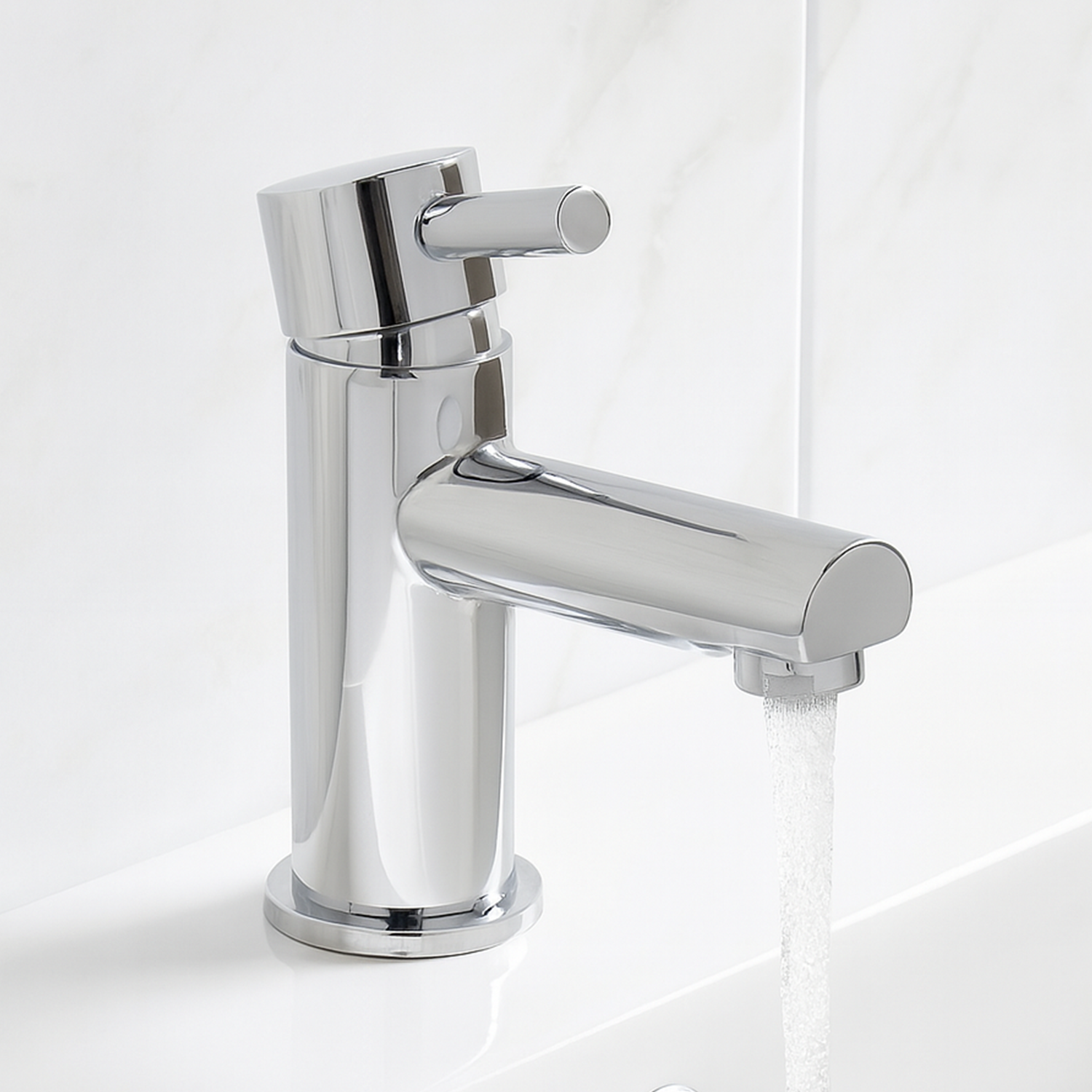 Premier Chrome Mono Basin Mixer Tap With Push Waste