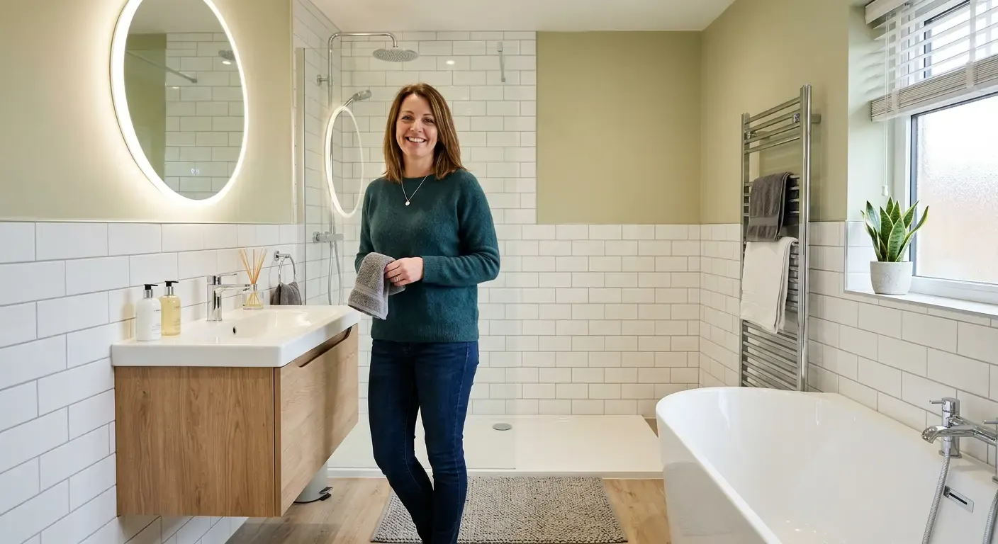 Enjoy your new bathroom — Plumbitall complete installation